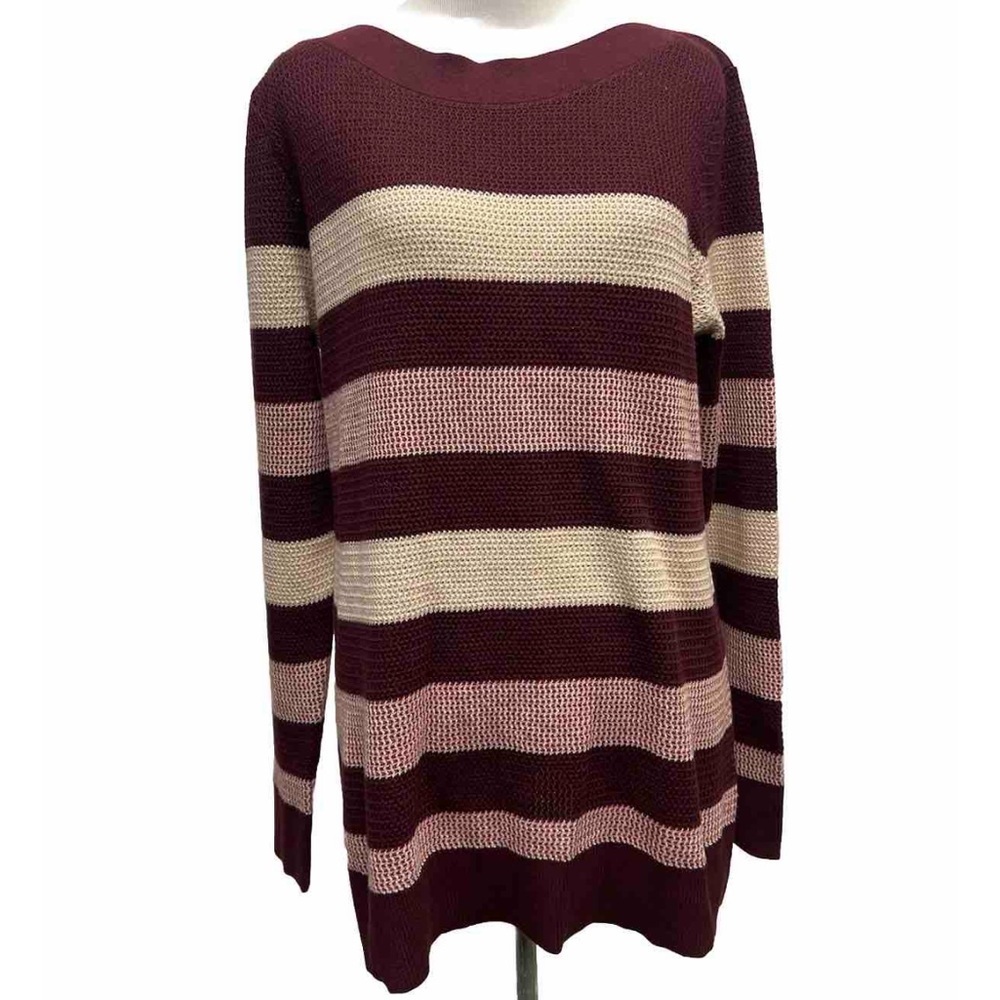 Market & Spruce Stitch Fix Tawnee Waffle Knit Striped Sweater